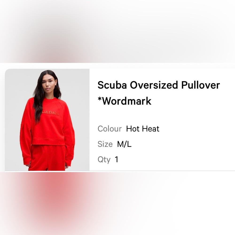 Scuba Oversized Pullover - Hot Heat - M/L